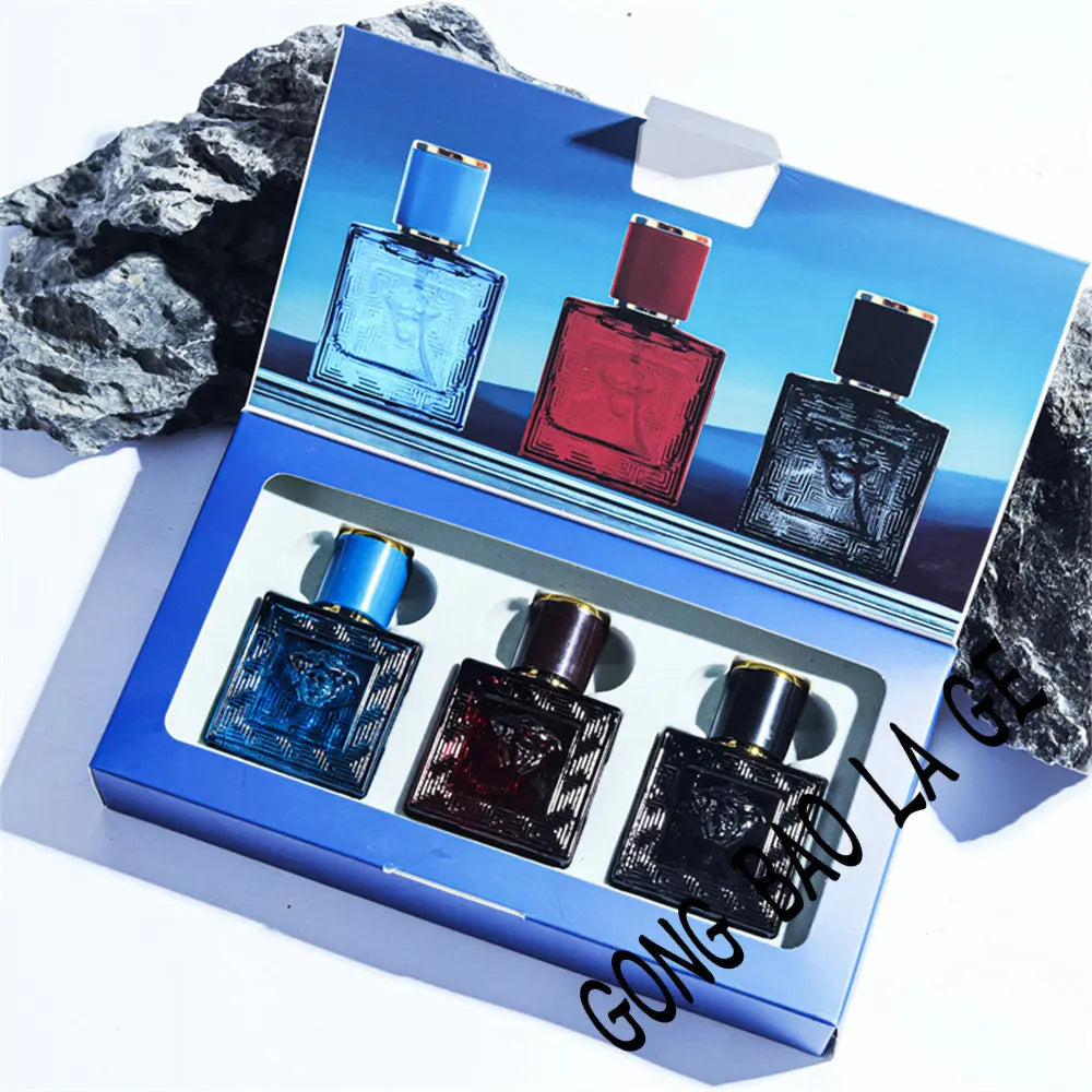 Men Perfume Gift Box 3pcs Set Charming Man Colognes Lasting Fragrance