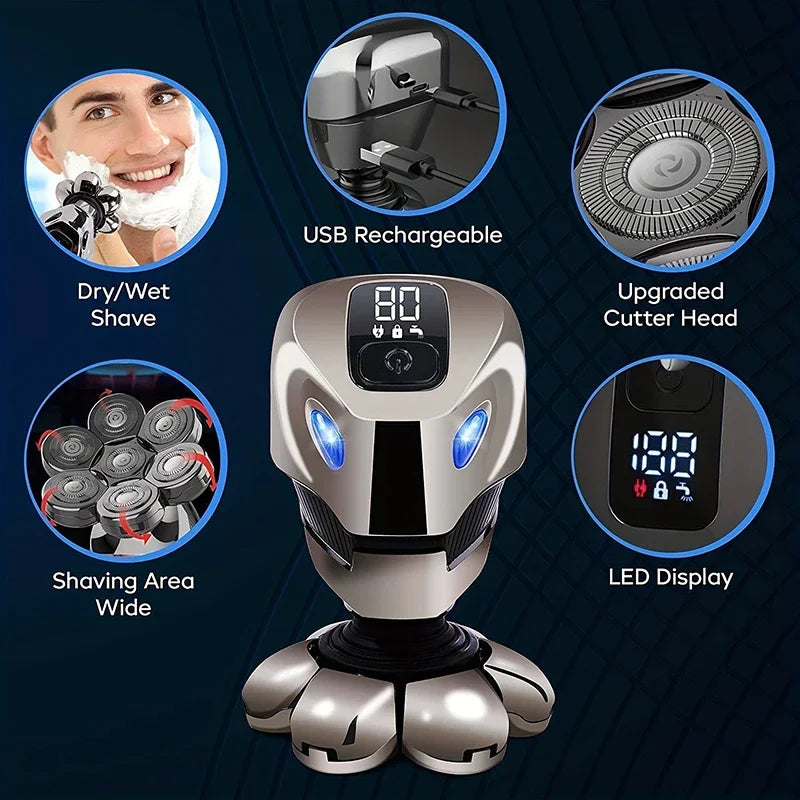 Electric Shaver For Men Bald Head Hair Clipper Nose Trimmer