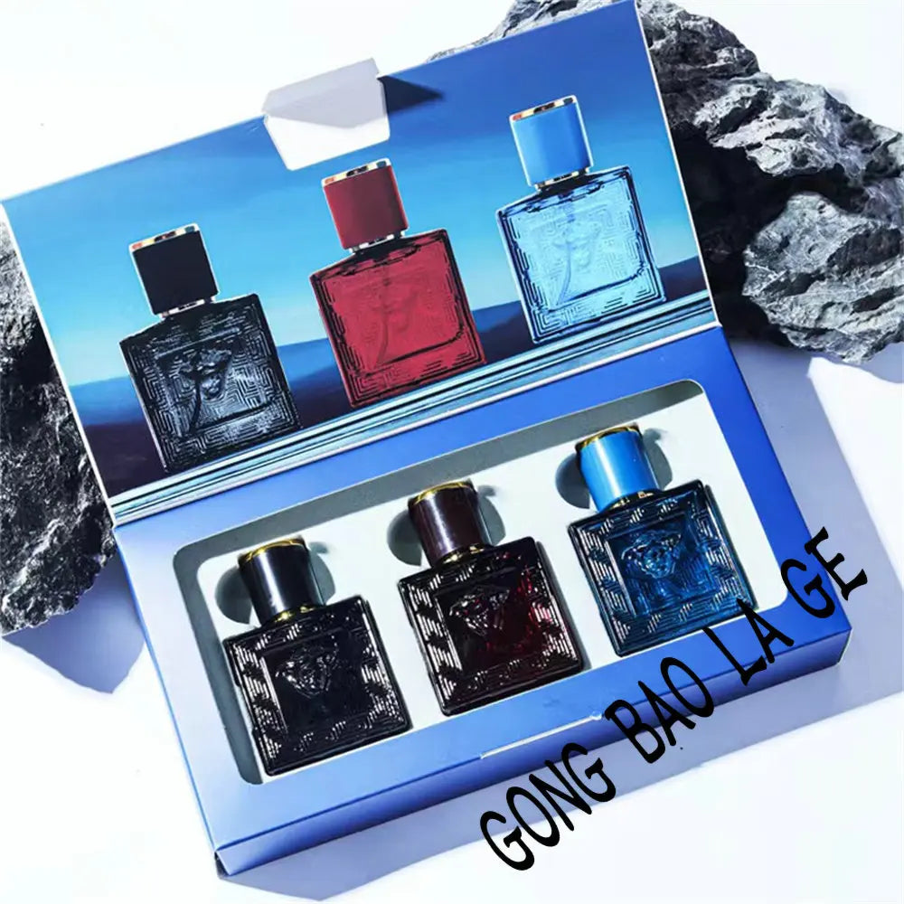 Men Perfume Gift Box 3pcs Set Charming Man Colognes Lasting Fragrance