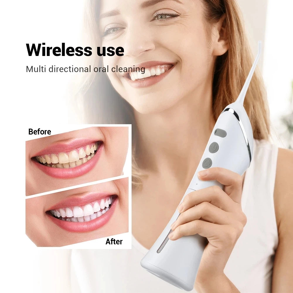 Oral Irrigator Water Flosser Electric Dental Whitening USB Rechargeable Gums Care Portable Cordless Jet Tooth