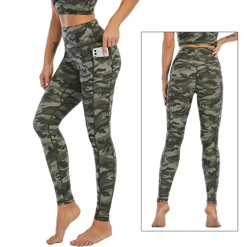 Yoga Pants Flower High Waist Sports Leggings for women