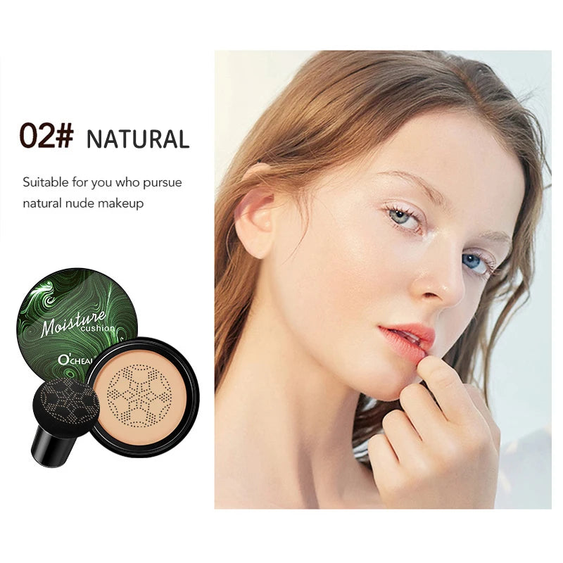 BB Cream Air Cushion Compact Make Up Foundation Concealer Cream for Face Cosmetics Makeup Mushroom Head Puff