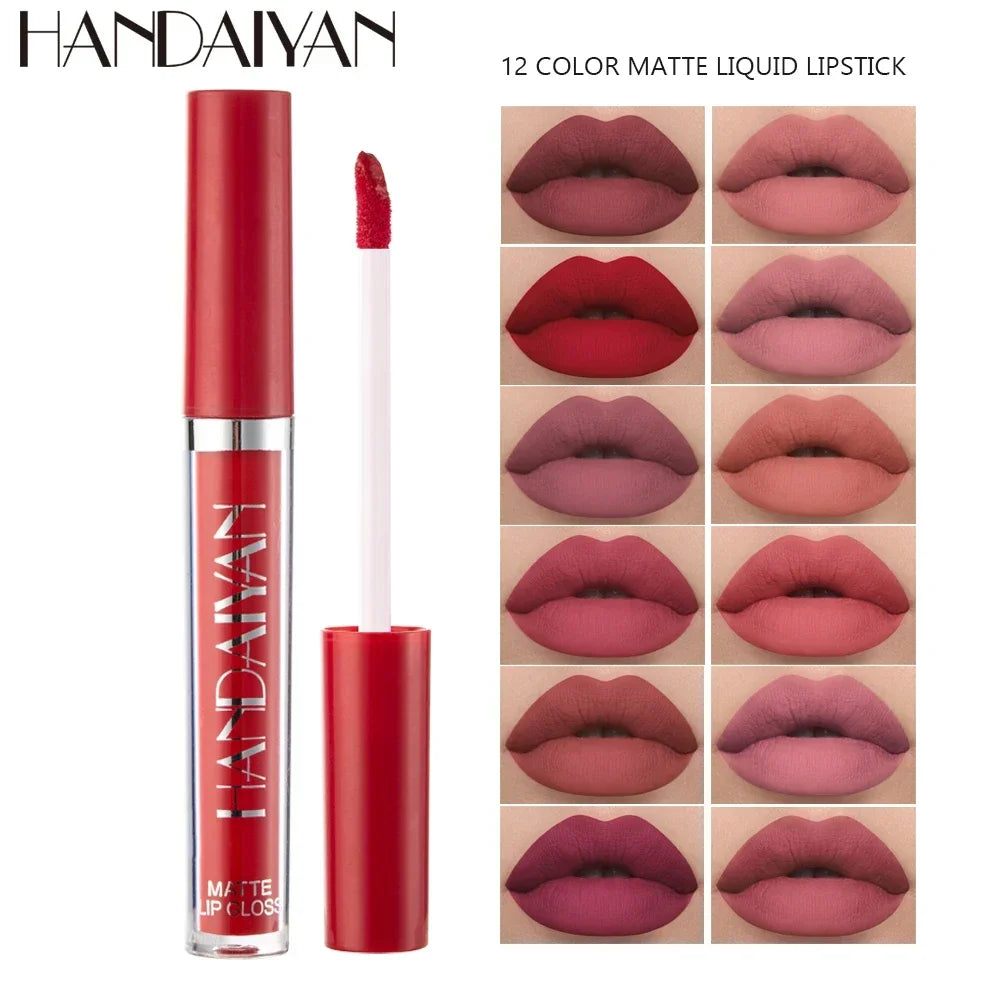 Matte Velvet Lip Gloss Waterproof Long-lasting Liquid Lipstick