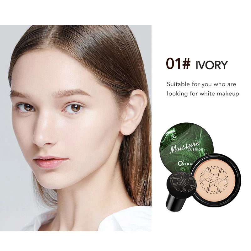 BB Cream Air Cushion Compact Make Up Foundation Concealer Cream for Face Cosmetics Makeup Mushroom Head Puff