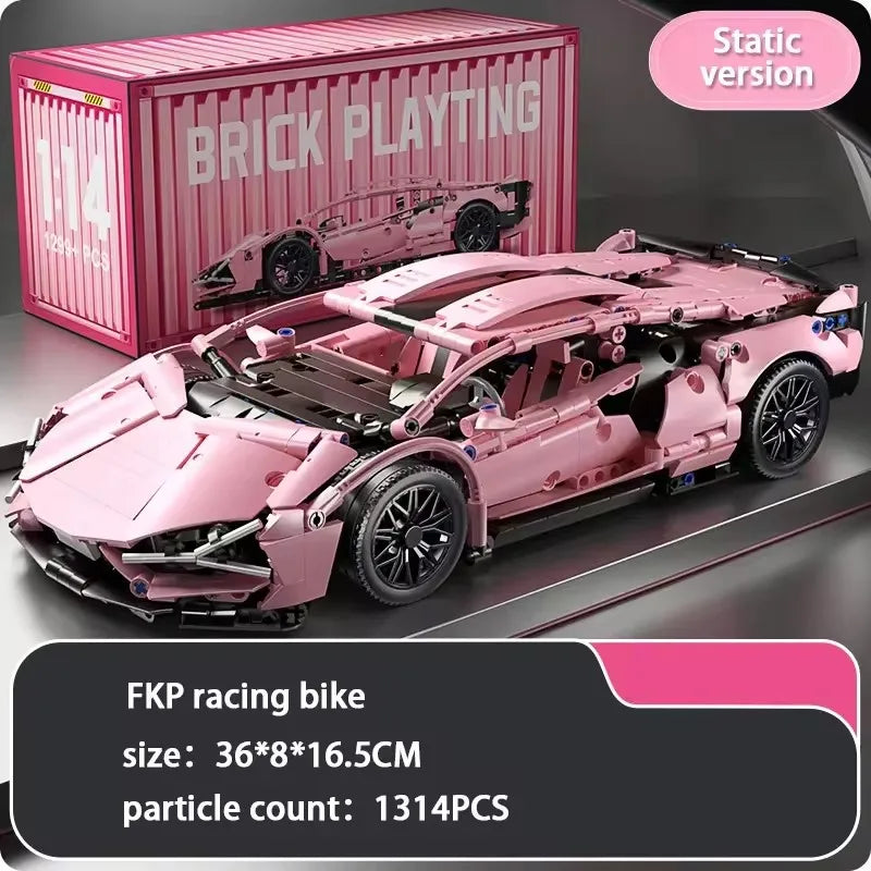 Technical Super Racing Car Building Blocks for Famous Sports Car Model Bricks