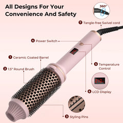 Thermal Brush Heating Curling Iron Brush Volumizing Brush