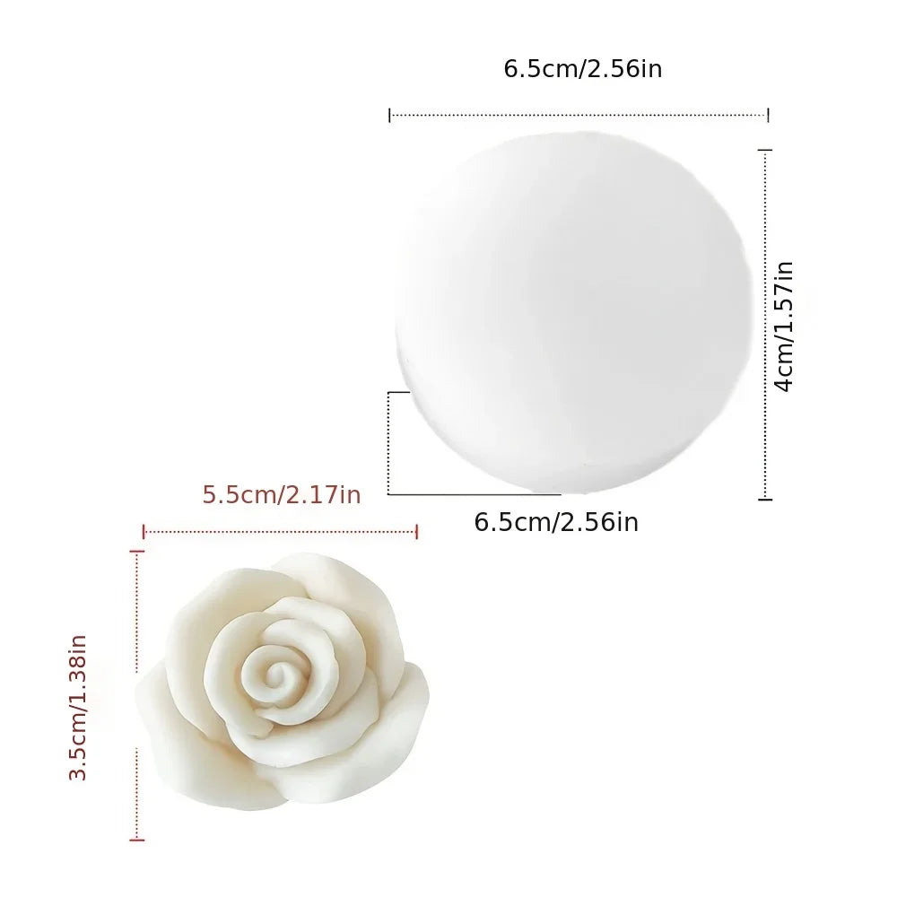 Multi Style Rose Silicone Molds for Scented Candle Flower Gypsum Resin Moulds Wedding Cake Decor Valentine’s Day Chocolate Gifts.