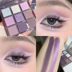 Eyeshadow Palette Purple Lace Shimmer Glitter