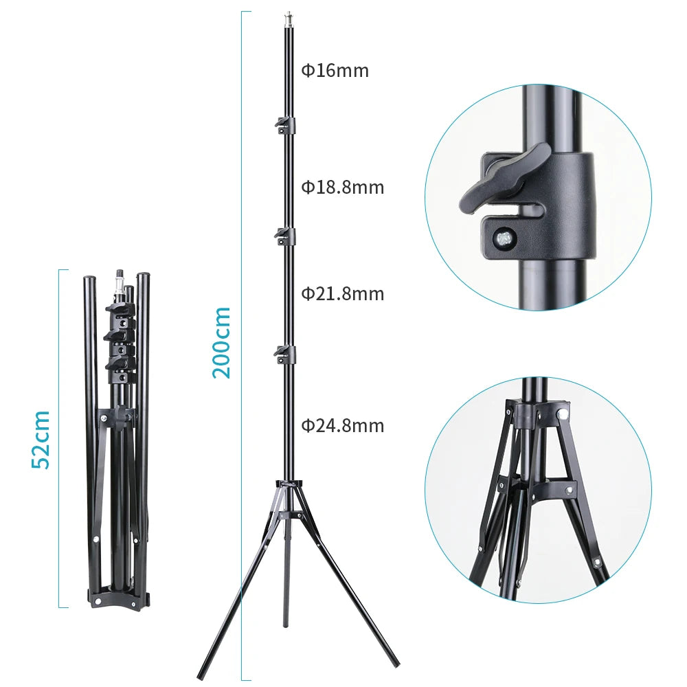 Adjustable Tripod Floor Stand Tablet Holder Stand for 4-11 Inches Tablet Smartphones Mount Lazy Holder
