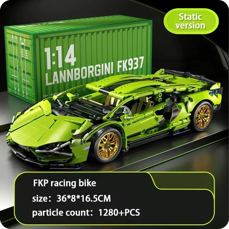 Technical Super Racing Car Building Blocks for Famous Sports Car Model Bricks