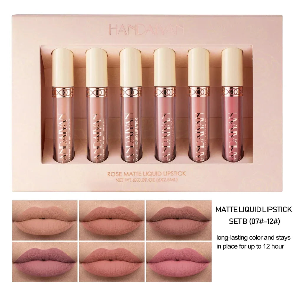Matte Velvet Lip Gloss Waterproof Long-lasting Liquid Lipstick