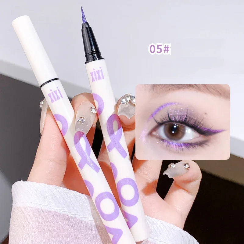 Eye Liner Pen Glitter Phosphorescence Pigment Waterproof Shimmer Sparkling Eyeliners