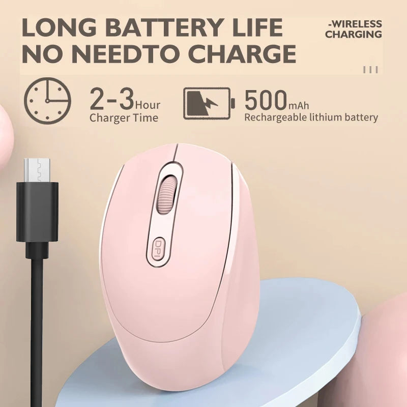 Wireless Silent Bluetooth-compatible 2.4G Dual Mode Rechargeable Optical Mouse