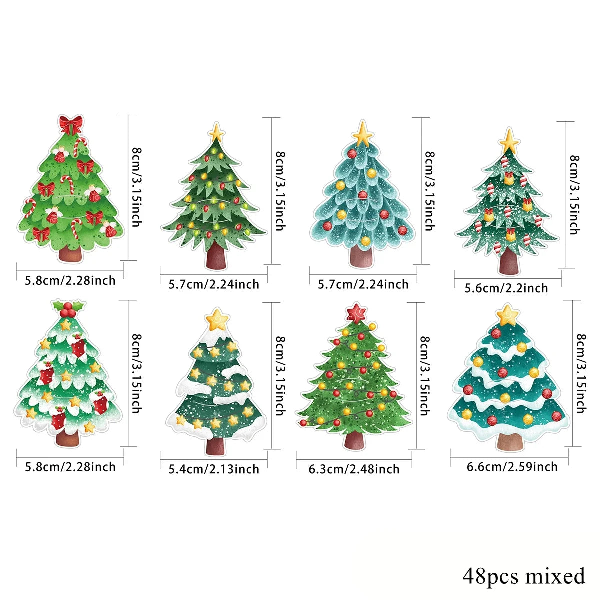 Christmas Tree Lollipop Cards Multi Type Tree Candy Holder For Navidad Party Sweets Packagings Supplies Kids DIY Gifts