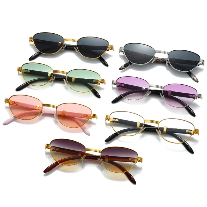 Women Luxury Sunglasses Fashion Brand Designer Clear Gradient Lens Eyewear