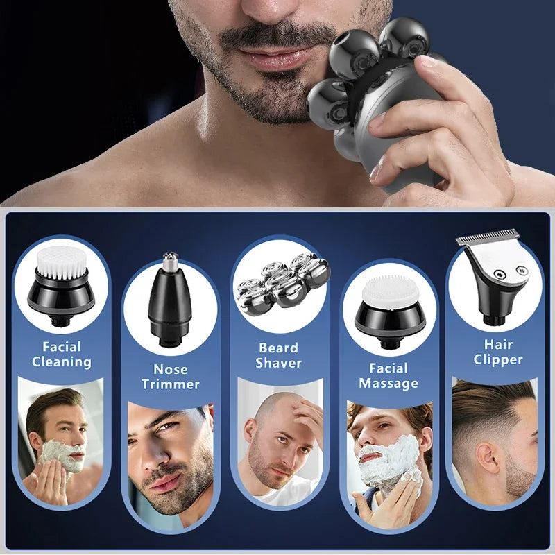 Electric Shaver For Men Bald Head Hair Clipper Nose Trimmer