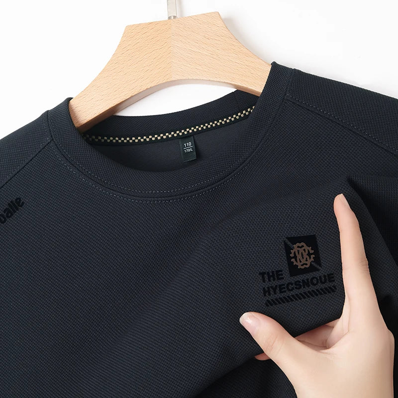 High quality long sleeved men's round neck sweatshirt autumn fashion brand print senior design comfortable soft casual T-shirt