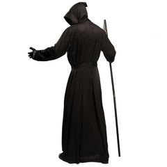 Halloween Grim Reaper Bodysuit Horror Death Cosplay Black Cloak Costume kid