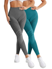 2 Pieces Legging Woman Push Up Workout Sport Leggings