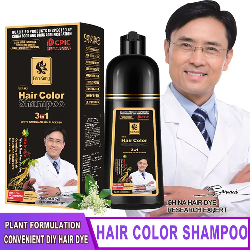 Essence Black Hair Dye Shampoo Covering Hair Permanent Hair Color