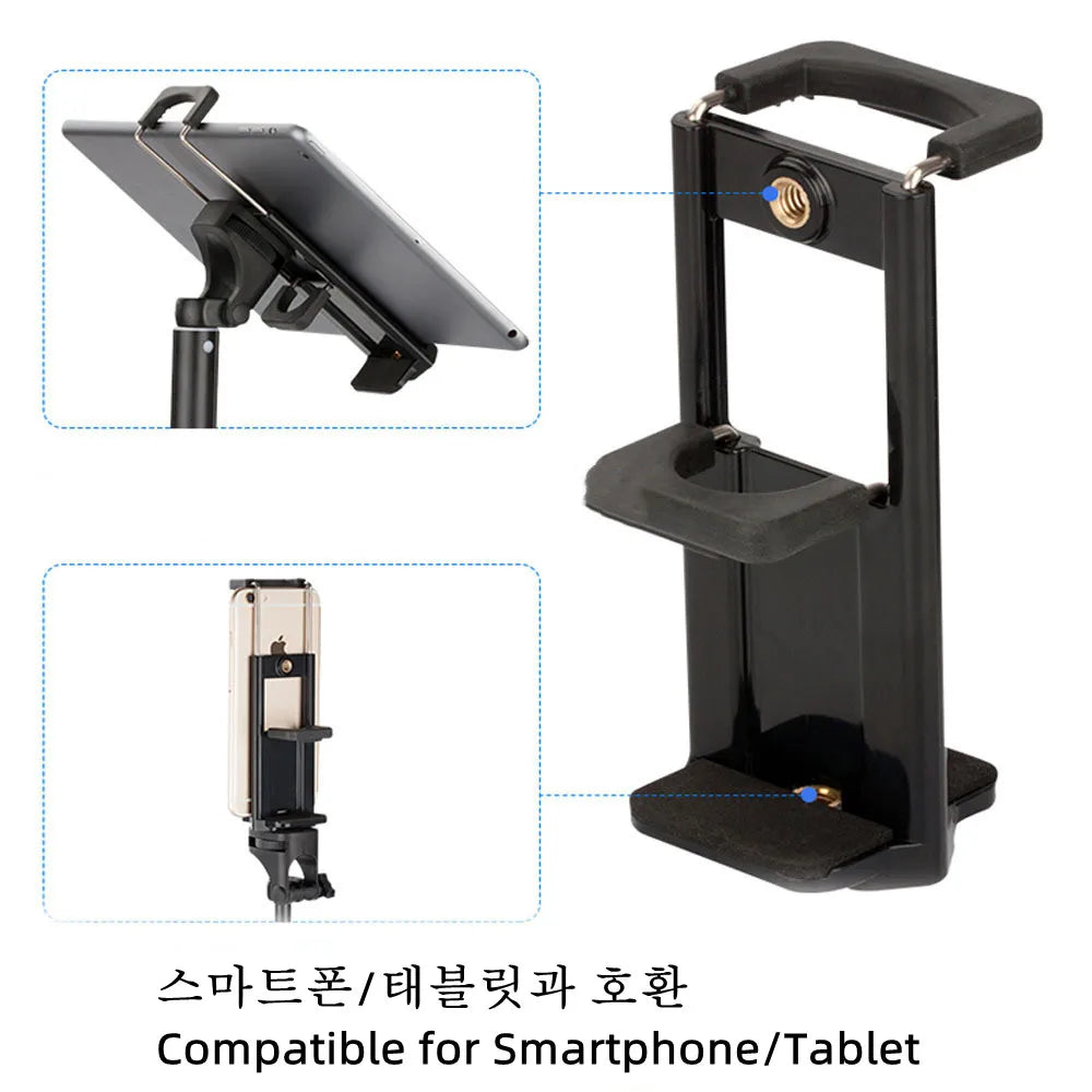 Adjustable Tripod Floor Stand Tablet Holder Stand for 4-11 Inches Tablet Smartphones Mount Lazy Holder