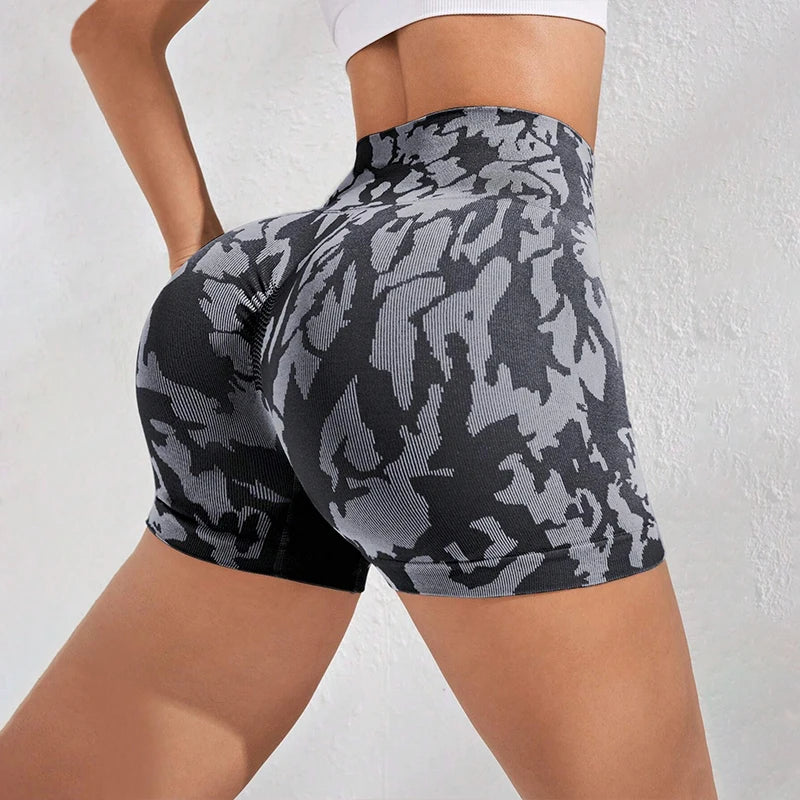 Women Scrunch Butt Lifting High Waist Yoga Gym Seamless Biker Shorts