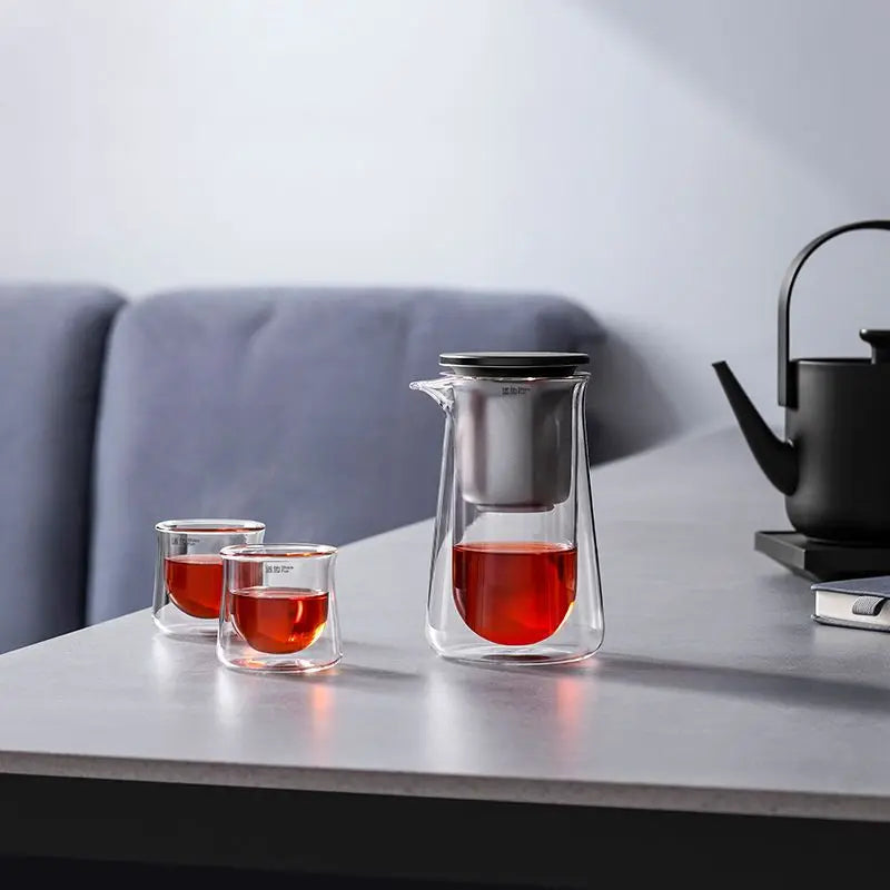 High-end Glass Teapot One-button Filtration Tea Pot
