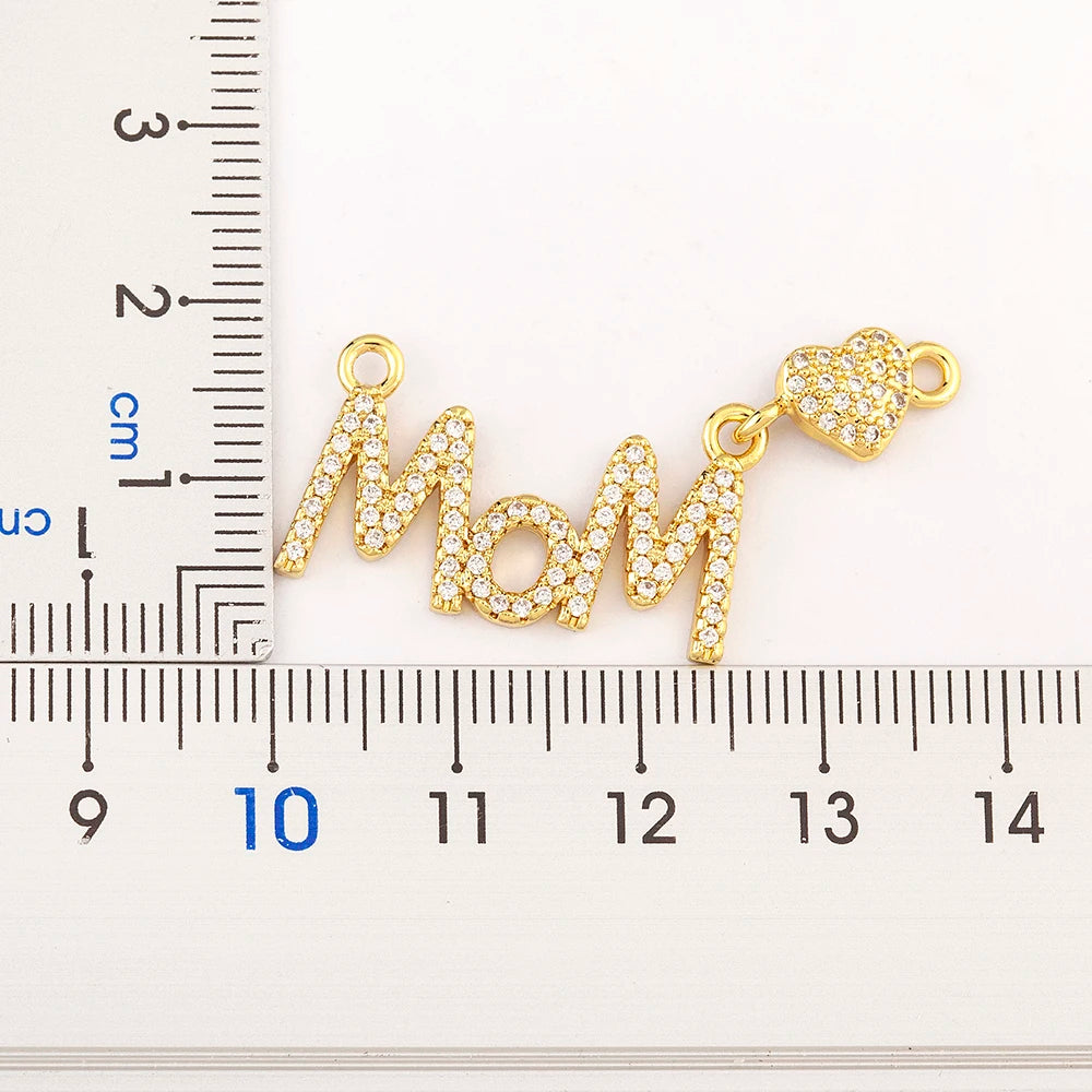 Love Heart Pendant Mother's Day Birthday Party Mom Letter Necklace