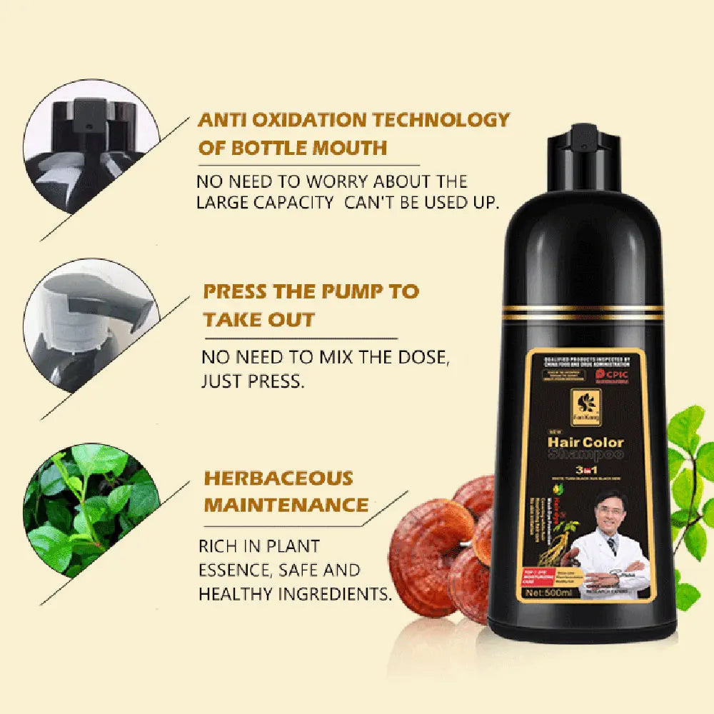 Essence Black Hair Dye Shampoo Covering Hair Permanent Hair Color