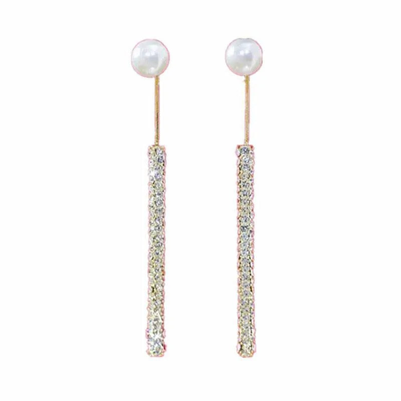 Earrings for Women Luxury Full Rhinestone Gold Color Drop Earrings