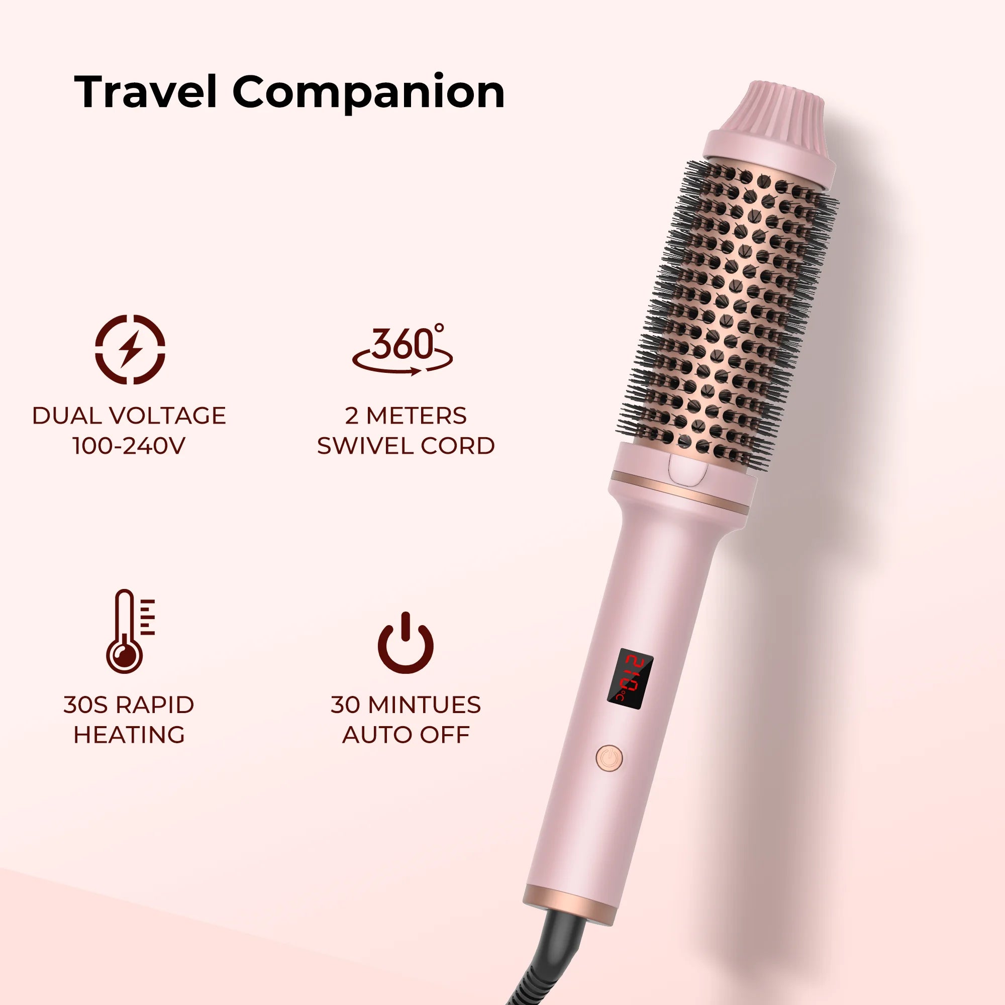 Thermal Brush Heating Curling Iron Brush Volumizing Brush