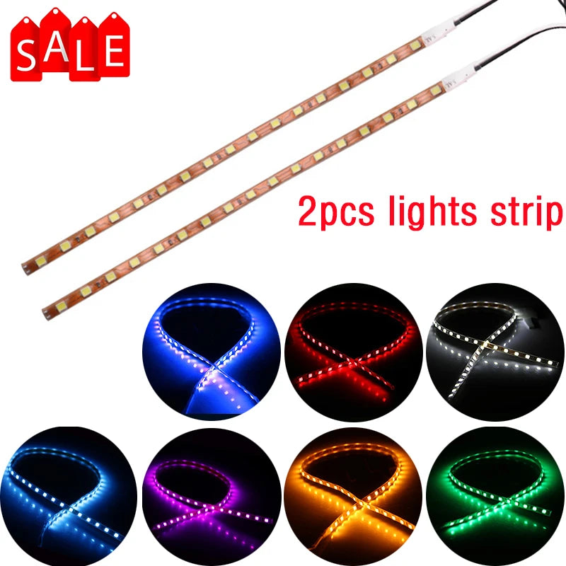 LED Strip Lights Soft 1210 45SMD Red Waterproof Auto Light Bar  Car Accessorie