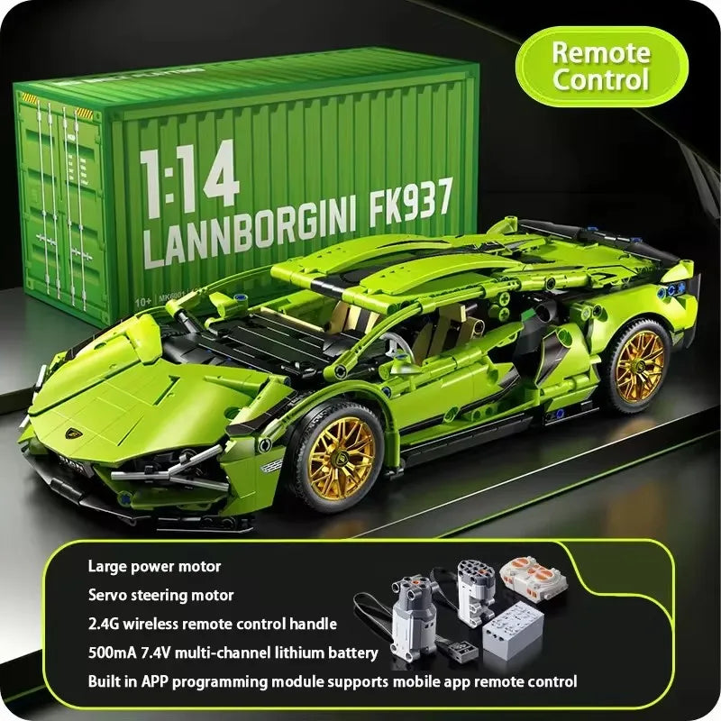 Technical Super Racing Car Building Blocks for Famous Sports Car Model Bricks