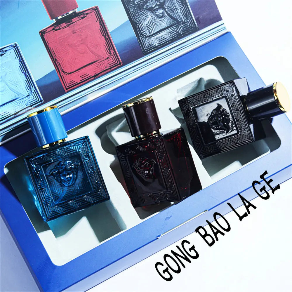 Men Perfume Gift Box 3pcs Set Charming Man Colognes Lasting Fragrance