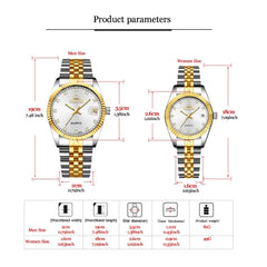 CHENXI Top Brand Lovers' Couples Quartz