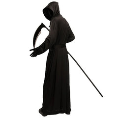Halloween Grim Reaper Bodysuit Horror Death Cosplay Black Cloak Costume kid