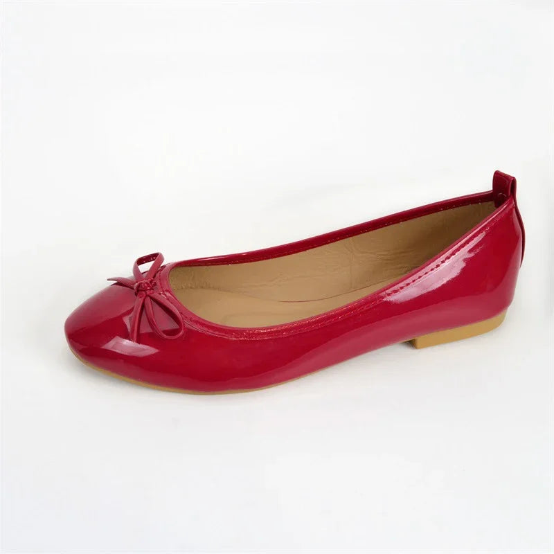 Women's Casual Patent Leather Korean Shoes