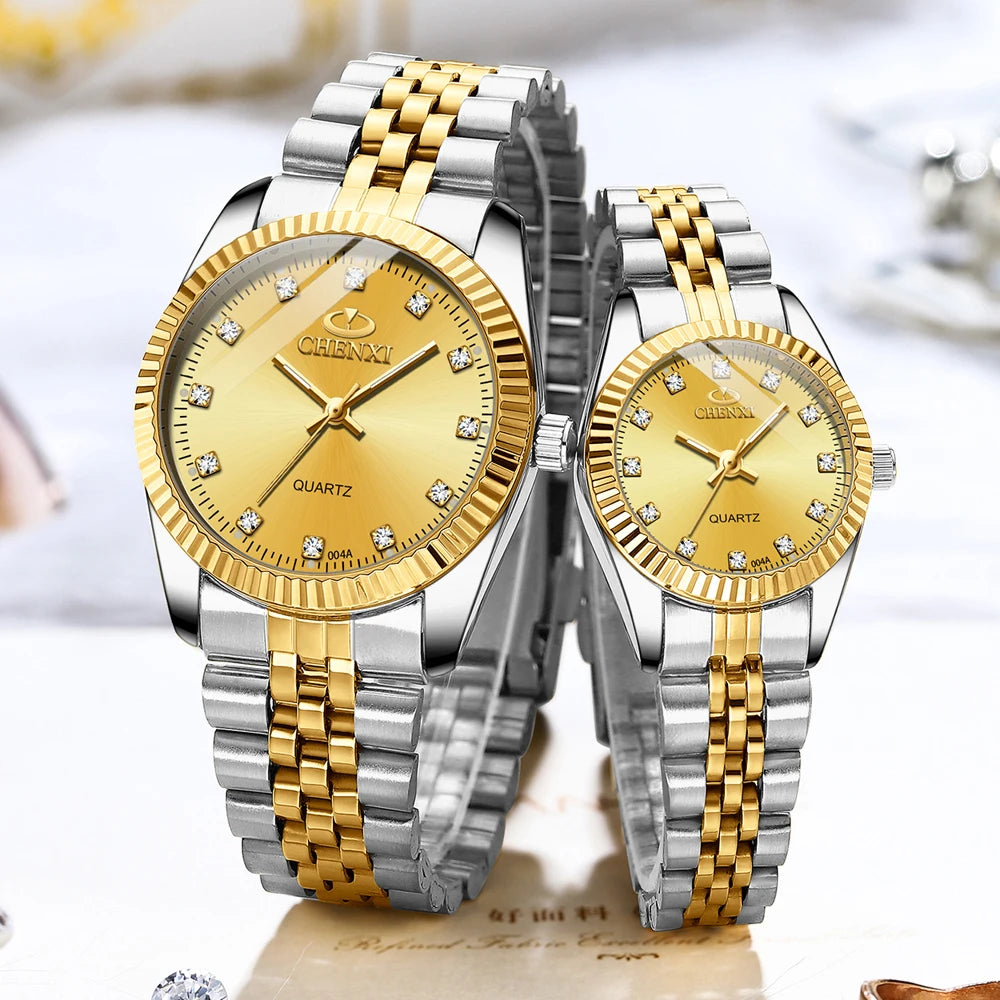 CHENXI Top Brand Lovers' Couples Quartz