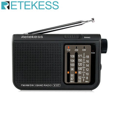 Retekess V117 Radio FM Portable Radios AM FM SW All Waves Radio 