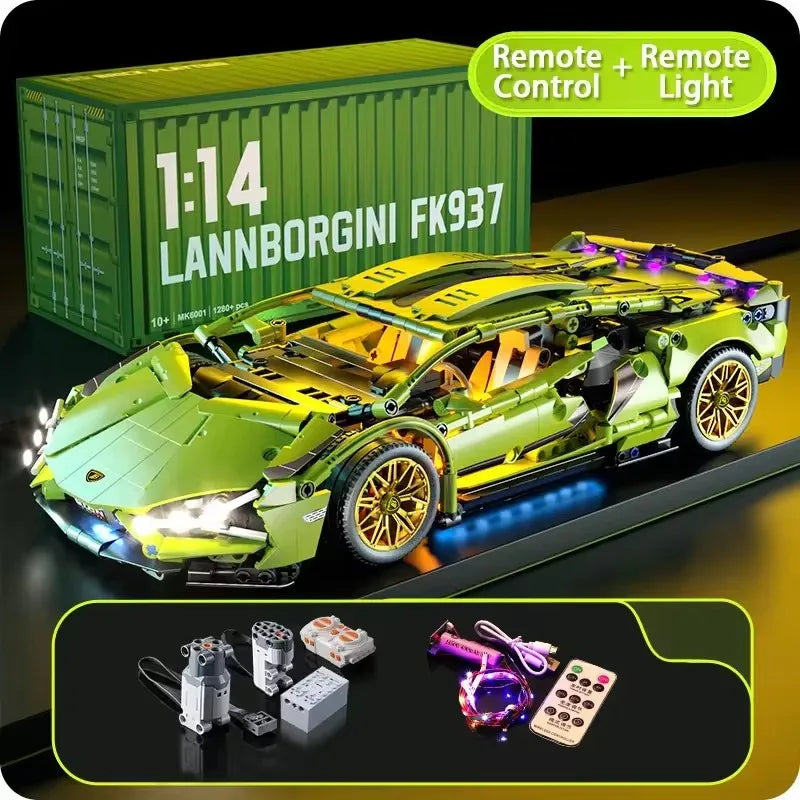 Technical Super Racing Car Building Blocks for Famous Sports Car Model Bricks
