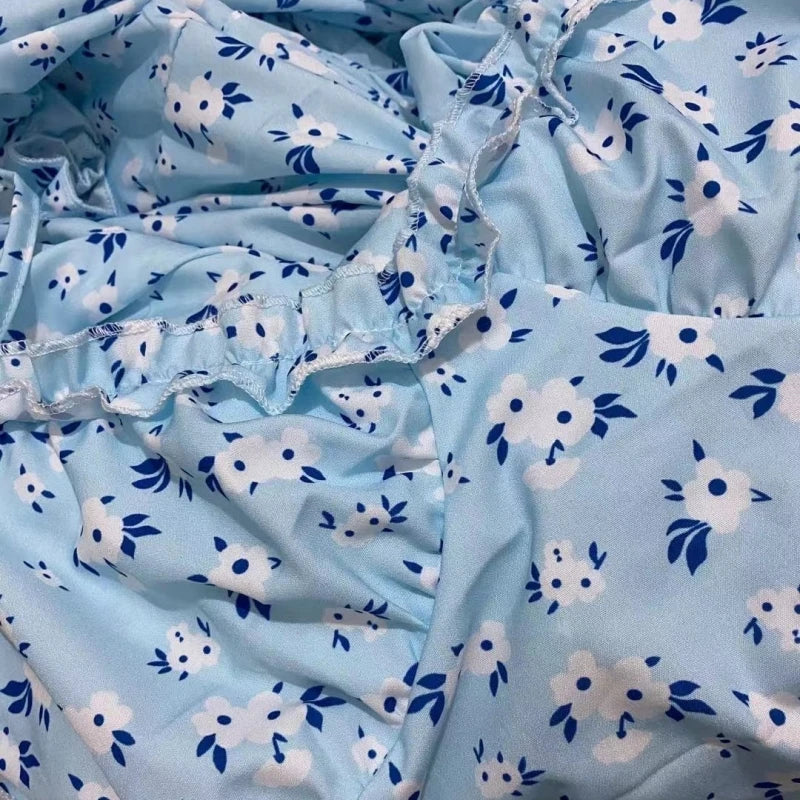 Women Elegant Off Shoulder V Neck Long Dress Sling Ruffle Strapless Slit Party Dress