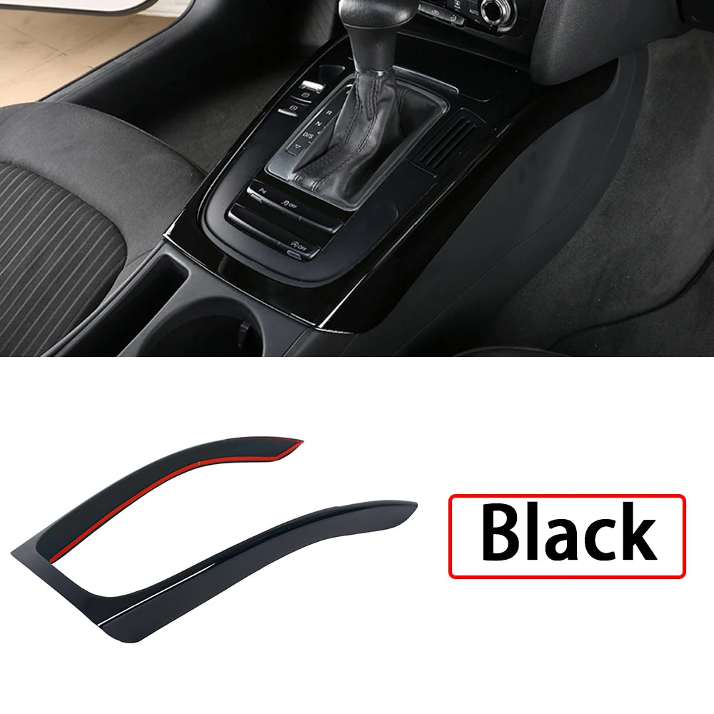 Carbon Fiber Look Center Interior Console Gear Shift Frame Decoration Cover Trim Car Accessories