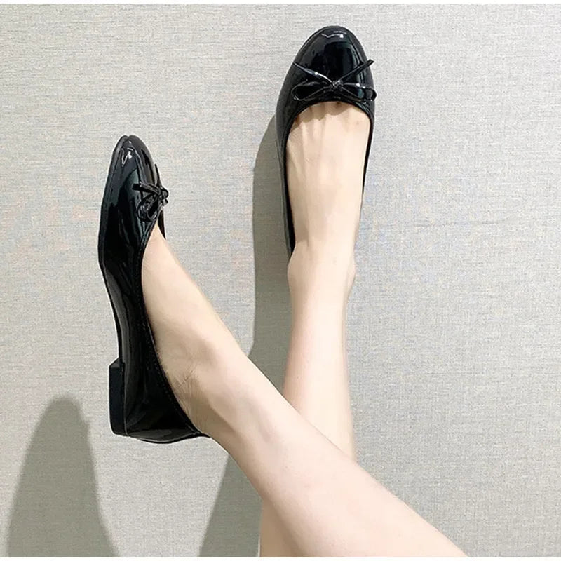 Women's Casual Patent Leather Korean Shoes