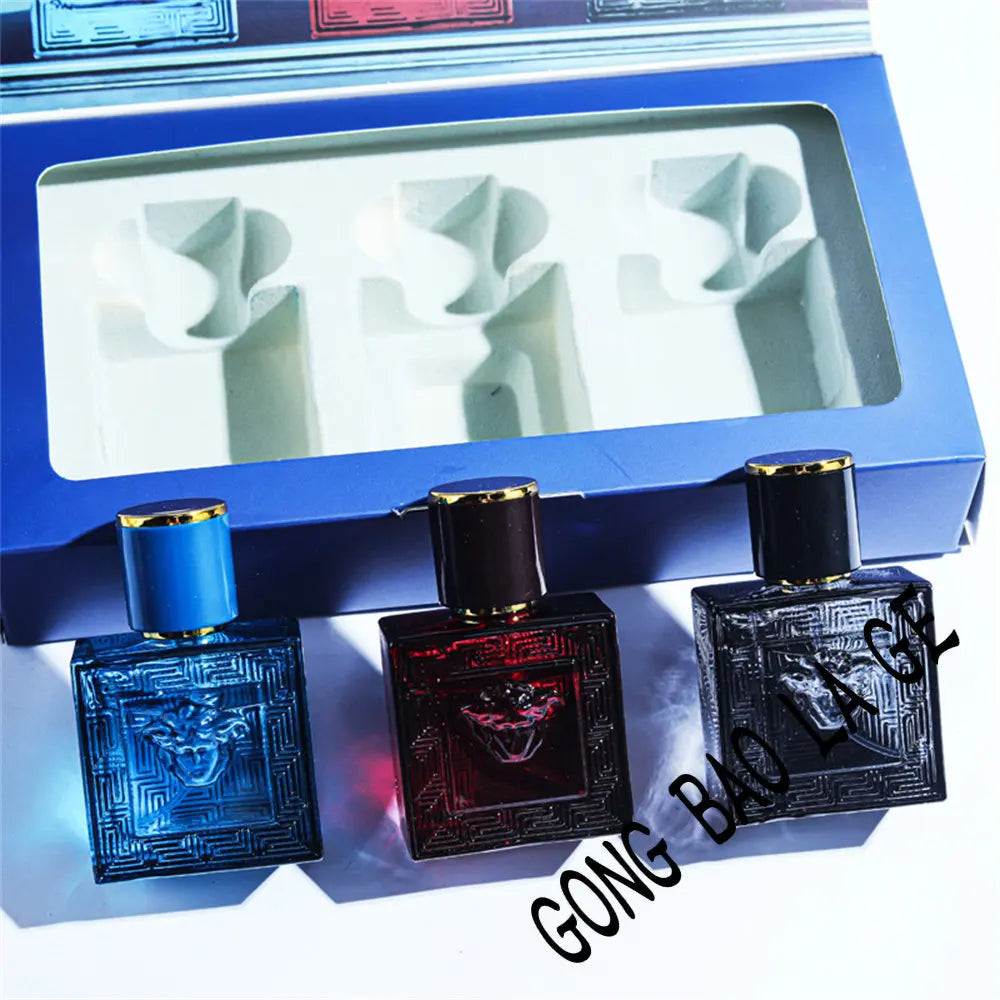 Men Perfume Gift Box 3pcs Set Charming Man Colognes Lasting Fragrance