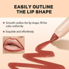 Nude Brown Lipliner Pen Waterproof  Red Matte Contour Tint Lipstick