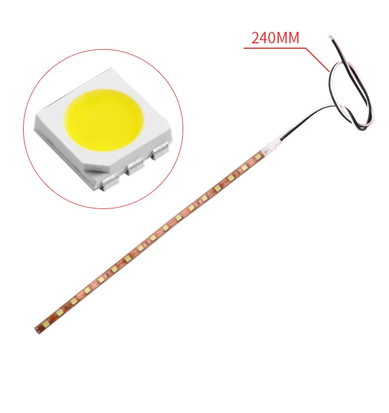 LED Strip Lights Soft 1210 45SMD Red Waterproof Auto Light Bar  Car Accessorie