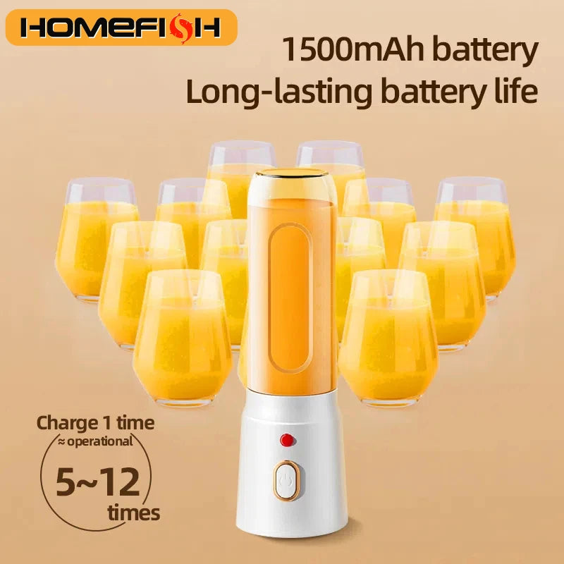 500ML Portable Electric Blender 40W USB Rechargeable Cordless Juicer