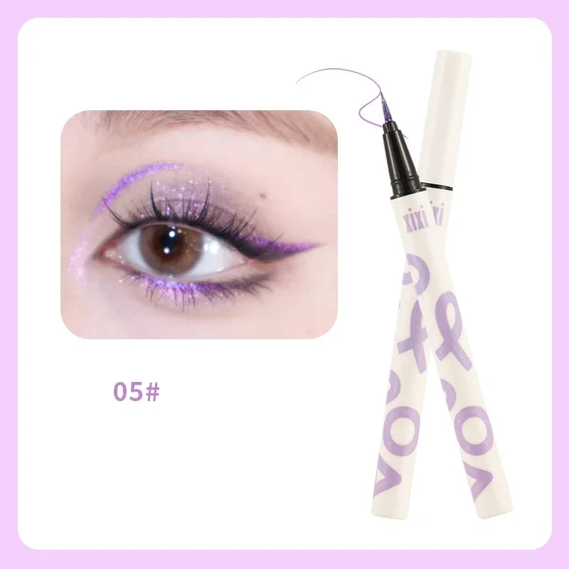 Eye Liner Pen Glitter Phosphorescence Pigment Waterproof Shimmer Sparkling Eyeliners