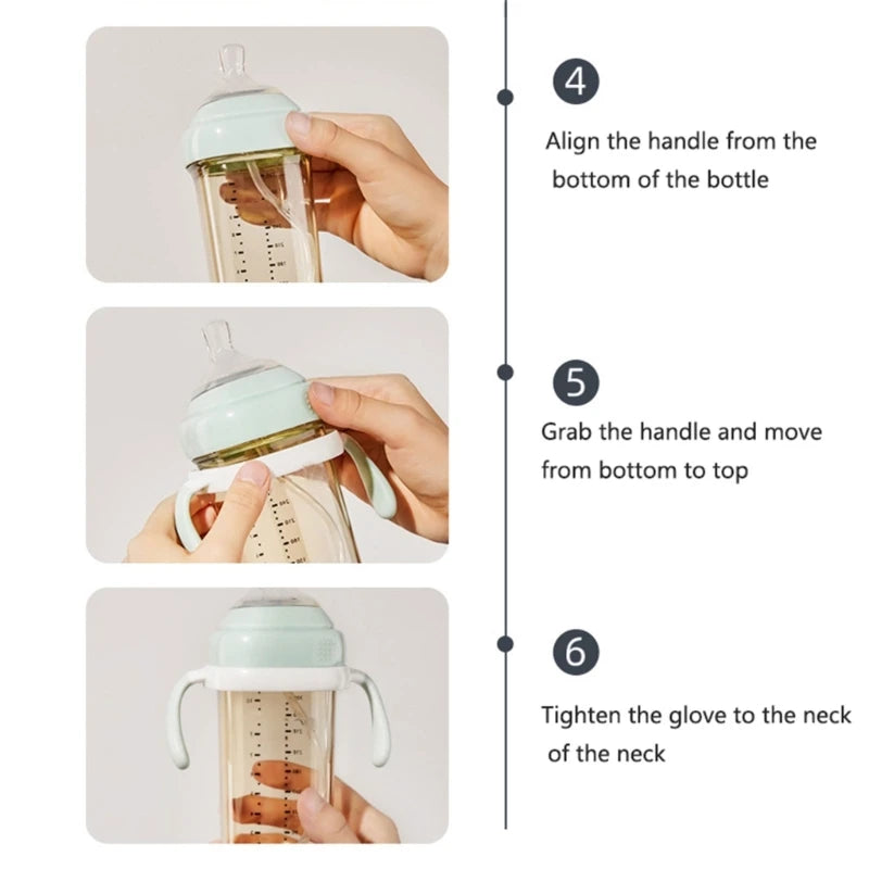 Square Shape Handle Feeding Bottle Lightweight