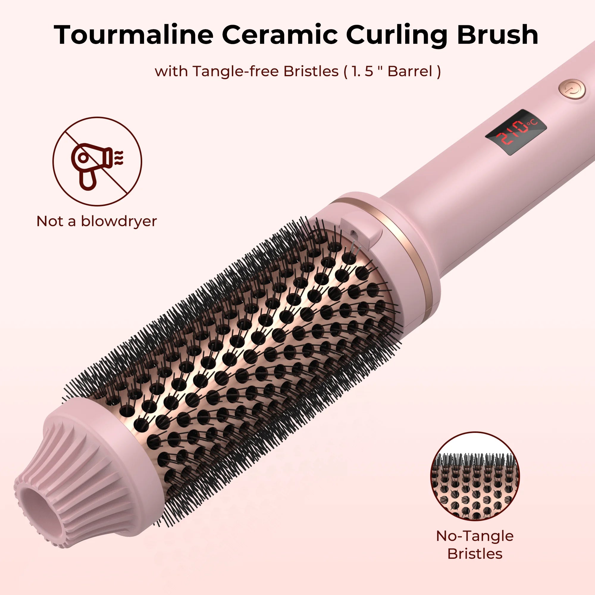 Thermal Brush Heating Curling Iron Brush Volumizing Brush